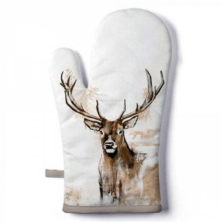 Antlers edényfogó kesztyű 18x30cm, 100% pamut