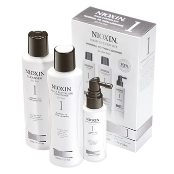 Set Nioxin System 1: Sampon, 150 ml + Balsam, 150 ml + Tratament leave-on, 50 ml Set Nioxin System 1: Sampon, 150 ml + Balsam, 150 ml + Tratament leave-on, 50 ml