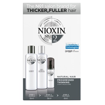 Kit impotriva caderii parului Nioxin System 2: Sampon, 150 ml + Balsam, 150 ml + Tratament, 40 ml Kit impotriva caderii parului Nioxin System 2: Sampon, 150 ml + Balsam, 150 ml + Tratament, 40 ml