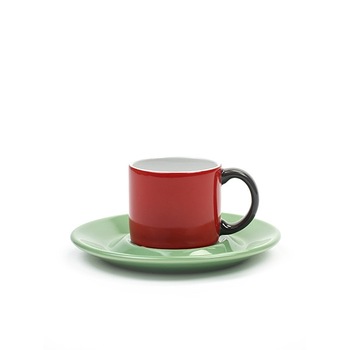 Ceasca cu farfurie - Red&Green Ceasca cu farfurie - Red&Green