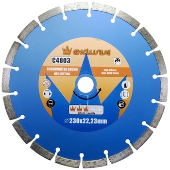 Disc diamantat, beton, taiere uscata, 230 mm/22.23 mm, Richmann Exclusive Disc diamantat, beton, taiere uscata, 230 mm/22.23 mm, Richmann Exclusive