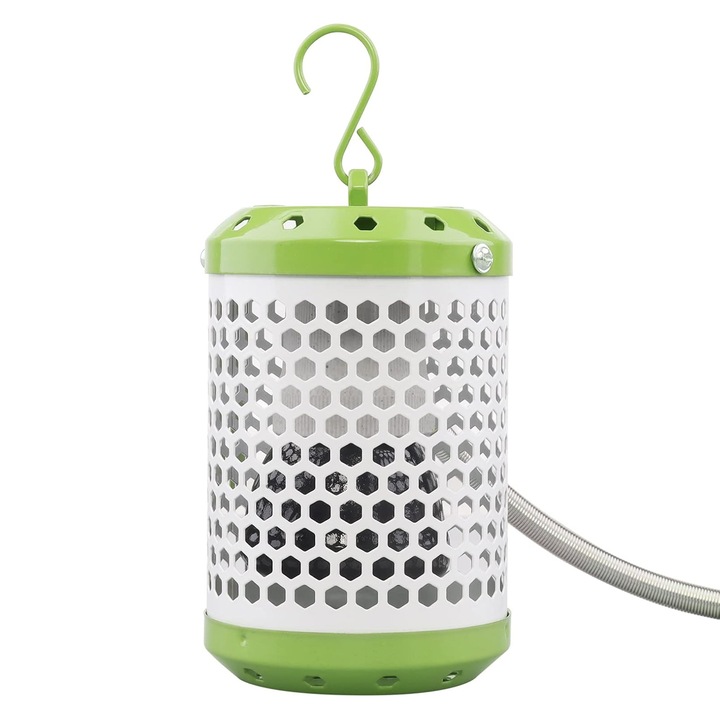 Lampa de incalzire pentru custi de pasari Enforose, pentru reptile cu parasolar, lampa de incalzire pentru pasari din ceramica inofensiva si neluminoasa