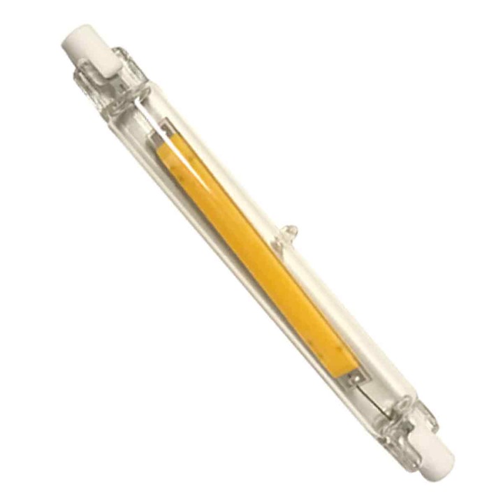 Üveg R7S LED COB reflektor 78mm118mm kétvégű lámpa vízszintes betéttel halogén lámpa helyett 220V