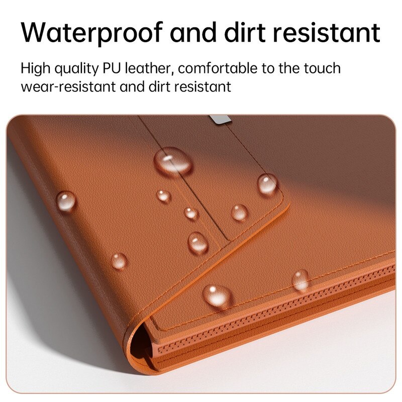 Geanta pentru laptop, 13 inch, separabila, cu suport, Maro, 39x29x25cm