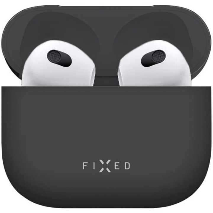 Tok, Fixed Silky kompatibilis Air Pods 4, Fekete