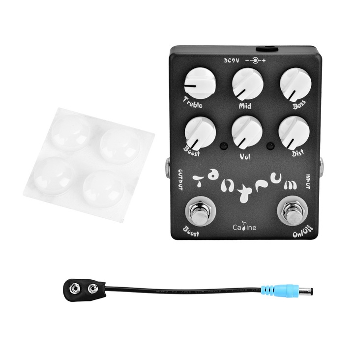 Педал за китарен ефект Enforose, мини дизайн, метал, 6 бутона, 9V захранване, 120x95x55 мм