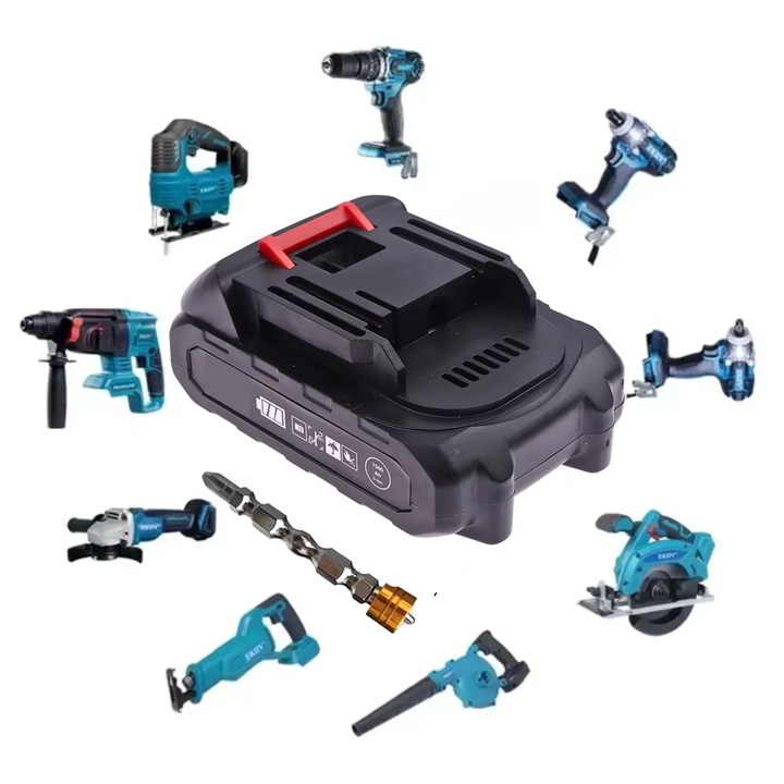 Acumulator 18V 7500mAh APF® pentru Makita + Bit Magnetic cu 2 Capete, Protectie Supraincalzire, compatibil cu multiple scule electrice