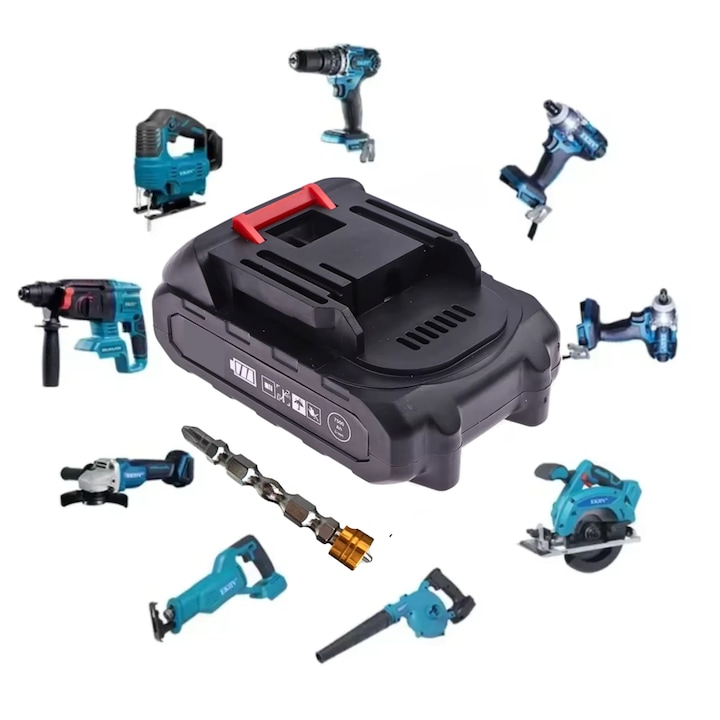 18V 7500mAh APF® батерия за Makita + магнитен бит с 2 глави, защита от прегряване, съвместим с множество електроинструменти