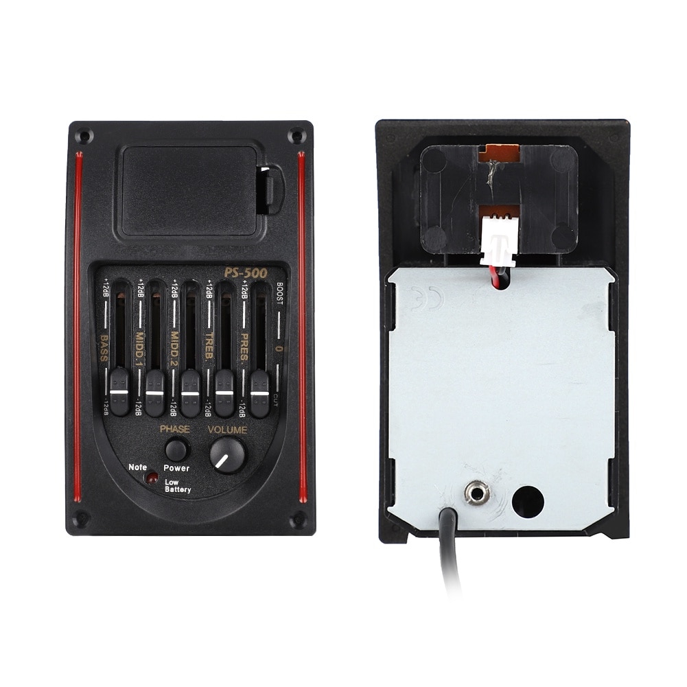Preamplificator pentru chitara electrica/acustica, Negru - eMAG.ro
