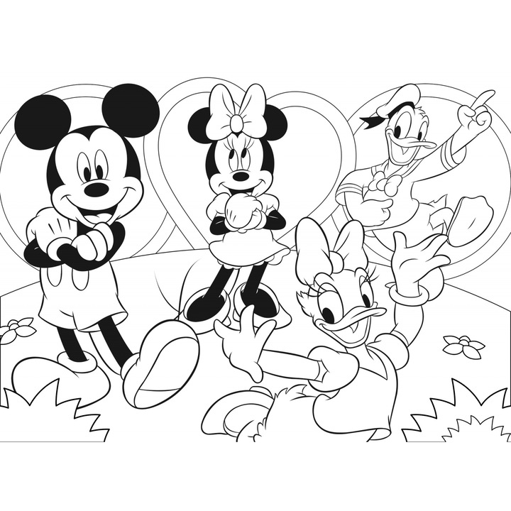 Puzzle, Lisciani, Mickey Mouse, Puzzle cu doua fete 24 piese