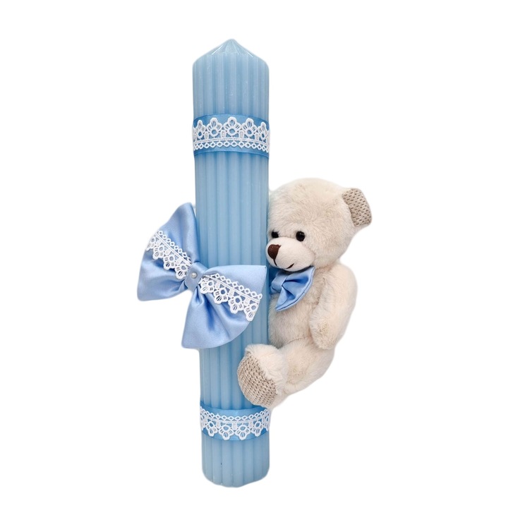 Lumanare botez, model Ursulet bleu