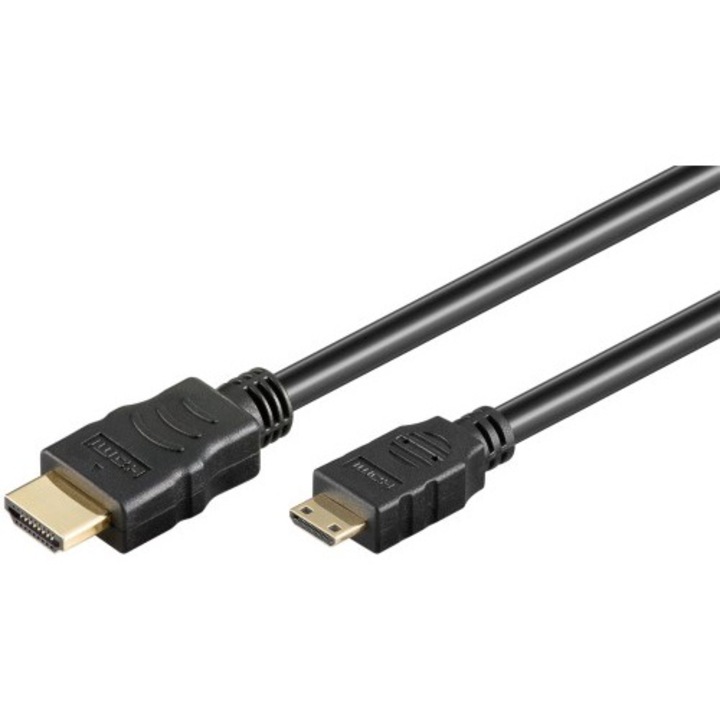 Cablu HDMI-mini HDMI, Goobay, 5m, Negru, FHD