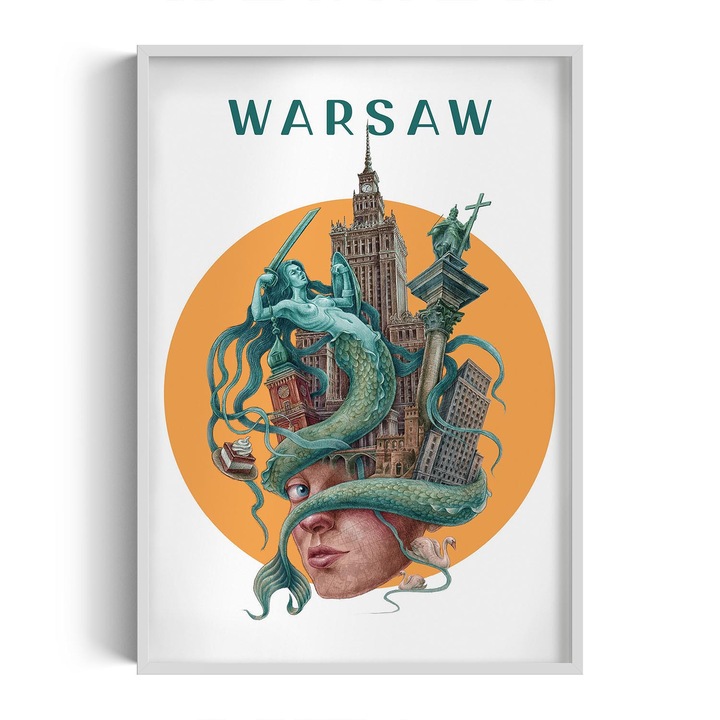 Kép keretben, Wallfluent, Warszawa, Fehér, 70x100 cm, 010330010150100281369