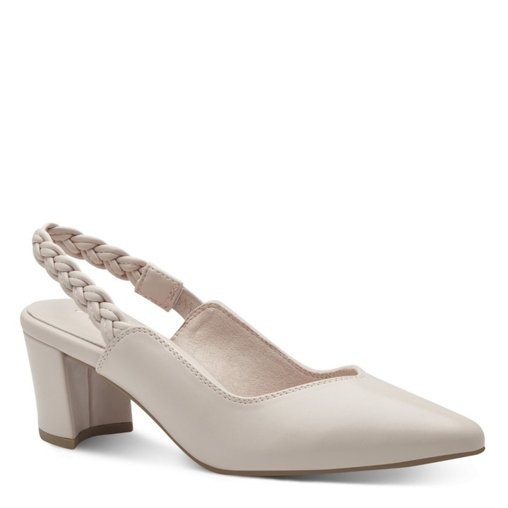 Marco Tozzi púder színű női hátul nyitott cipő - szling 29644-42-560 07541 Méret 36