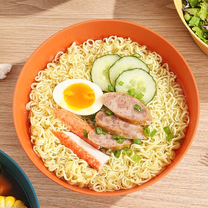 Set boluri din paie, portocalii, 15x8x20cm, reutilizabile, rezistente la microunde si masina de spalat vase