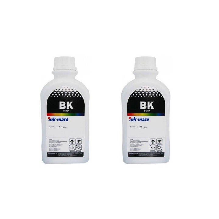 Batch Tintás üveg Ink-Mate kompatibilis Brother 2x BTD60BK Fekete 1000 ml