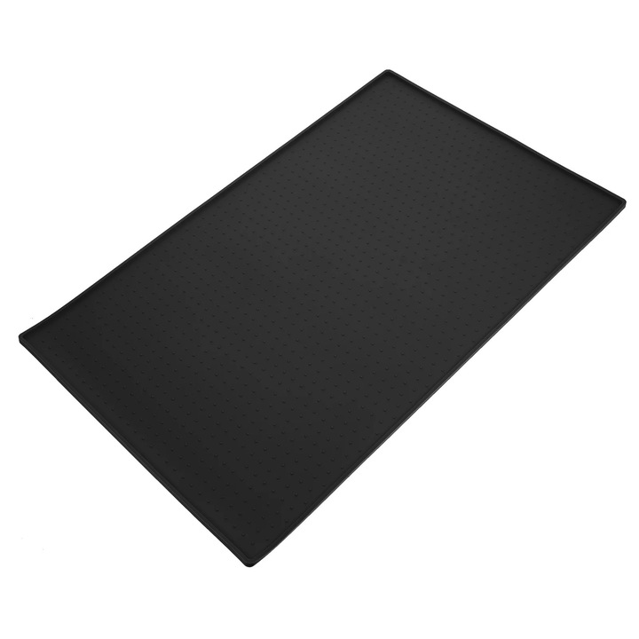 Szín: Fekete, Anyag: Szilikon, Méretek: 48,50x30,50x0,50cm, Szőnyegek kutyáknak és macskáknak
