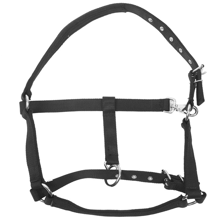 Capastru pentru cai, ajustabila, nylon, negru, 50x10x2.5cm