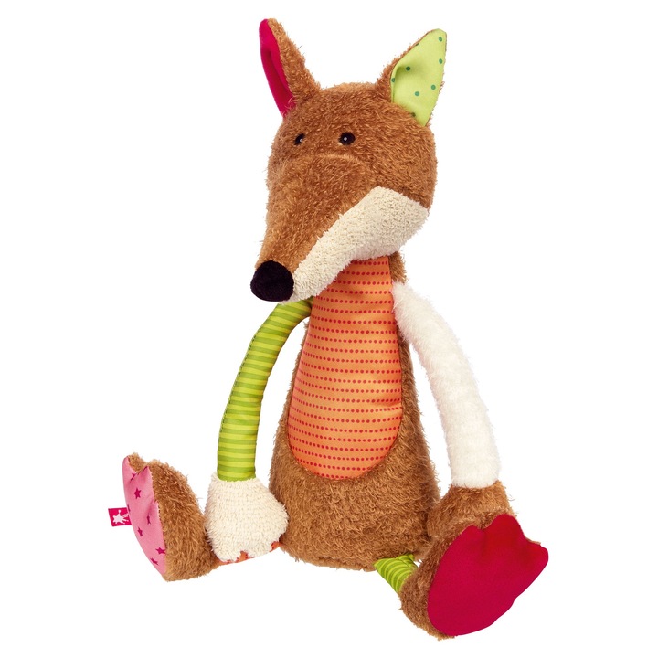 Плюшена лисица Patchwork Sweety, 10x16x32см, Многоцветна, За деца