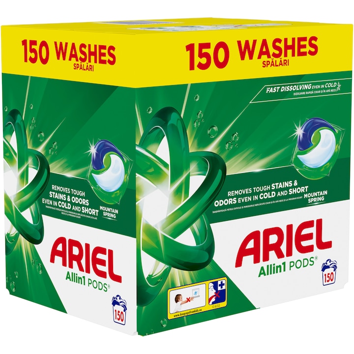 Капсули за пране Ariel Allin1 PODS Mountain Spring, 150 пранета