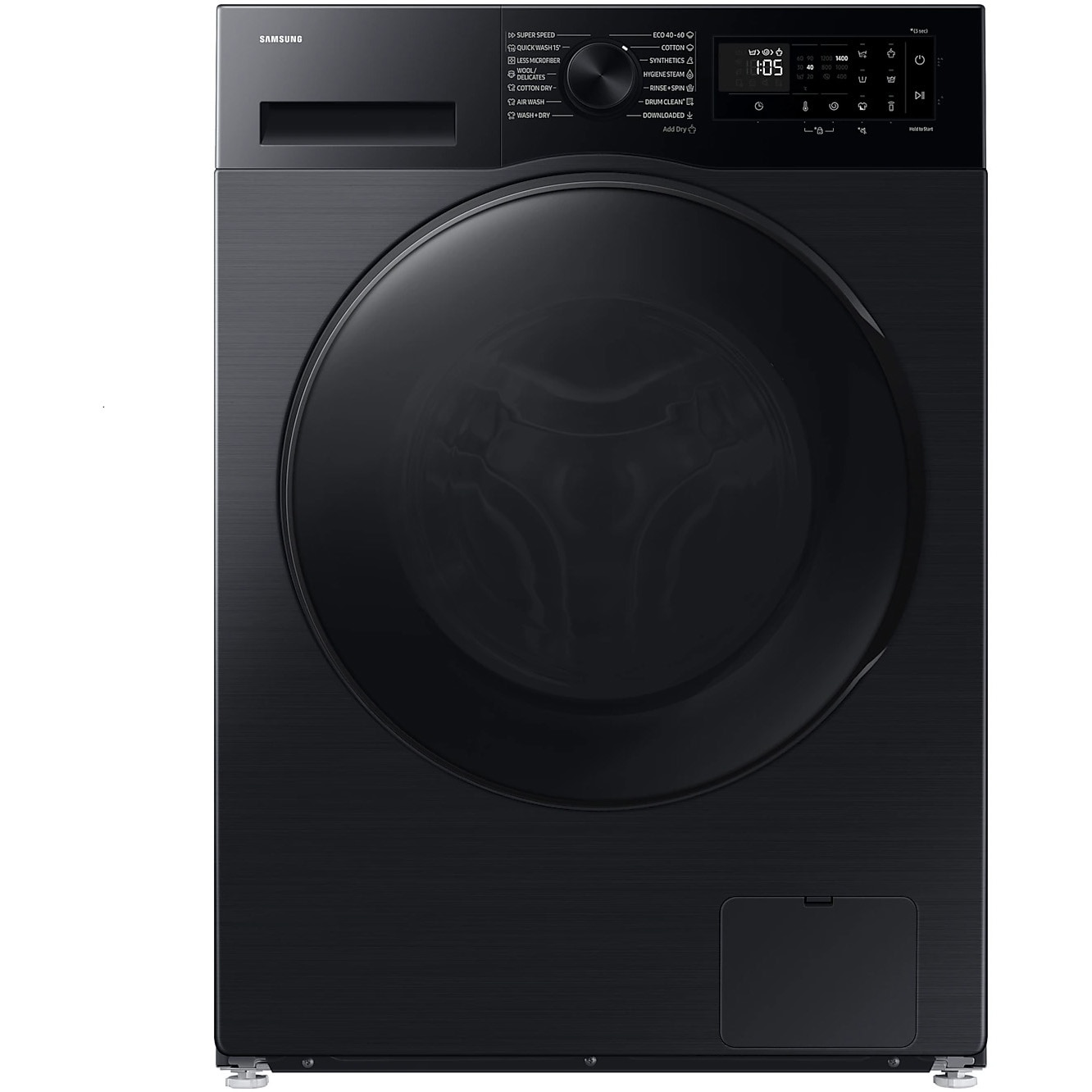 Masina de spalat rufe slim cu uscator Samsung WD90DG5G34BBLE, Spalare 9 kg, Uscare 5 kg , 1400 rpm, Clasa A, Super Speed 39, Space Max, Hygiene Steam, Air Wash, Smart Things, Digit