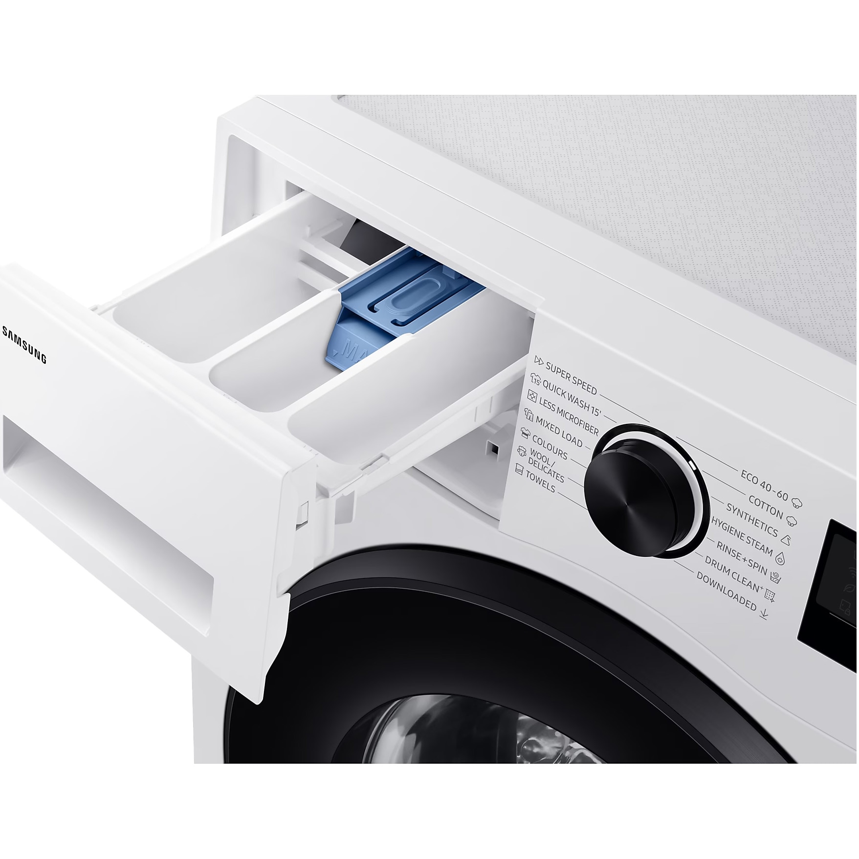 Masina de spalat rufe Samsung WW90DG5G34AELE, 9 kg, 1400 rpm, Clasa A, AI Ecobubble, Super Speed 39, SpaceMax, Hyhiene Steam, Smart Things, Digital Inverter Motor, Alb