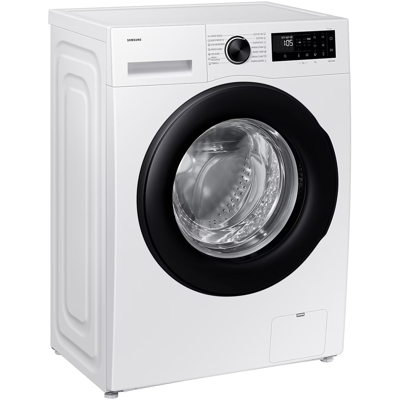 Masina de spalat rufe Samsung WW90DG5G34AELE, 9 kg, 1400 rpm, Clasa A, AI Ecobubble, Super Speed 39, SpaceMax, Hyhiene Steam, Smart Things, Digital Inverter Motor, Alb