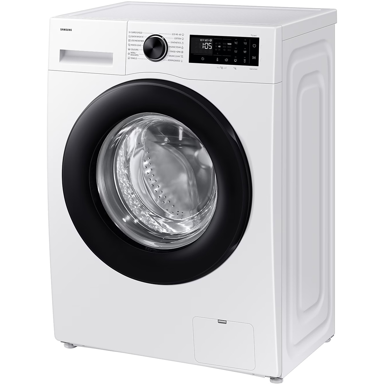 Masina de spalat rufe Samsung WW90DG5G34AELE, 9 kg, 1400 rpm, Clasa A, AI Ecobubble, Super Speed 39, SpaceMax, Hyhiene Steam, Smart Things, Digital Inverter Motor, Alb