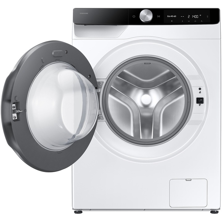 Masina de spalat rufe slim Samsung WW90DG6G94LKU4, 9kg, Clasa A, AI Control, AI Wash, Auto Dispense, AI Ecobubble, Super Speed 39, Space Max, Hygiene Steam, Digital Inverter Motor, Alb