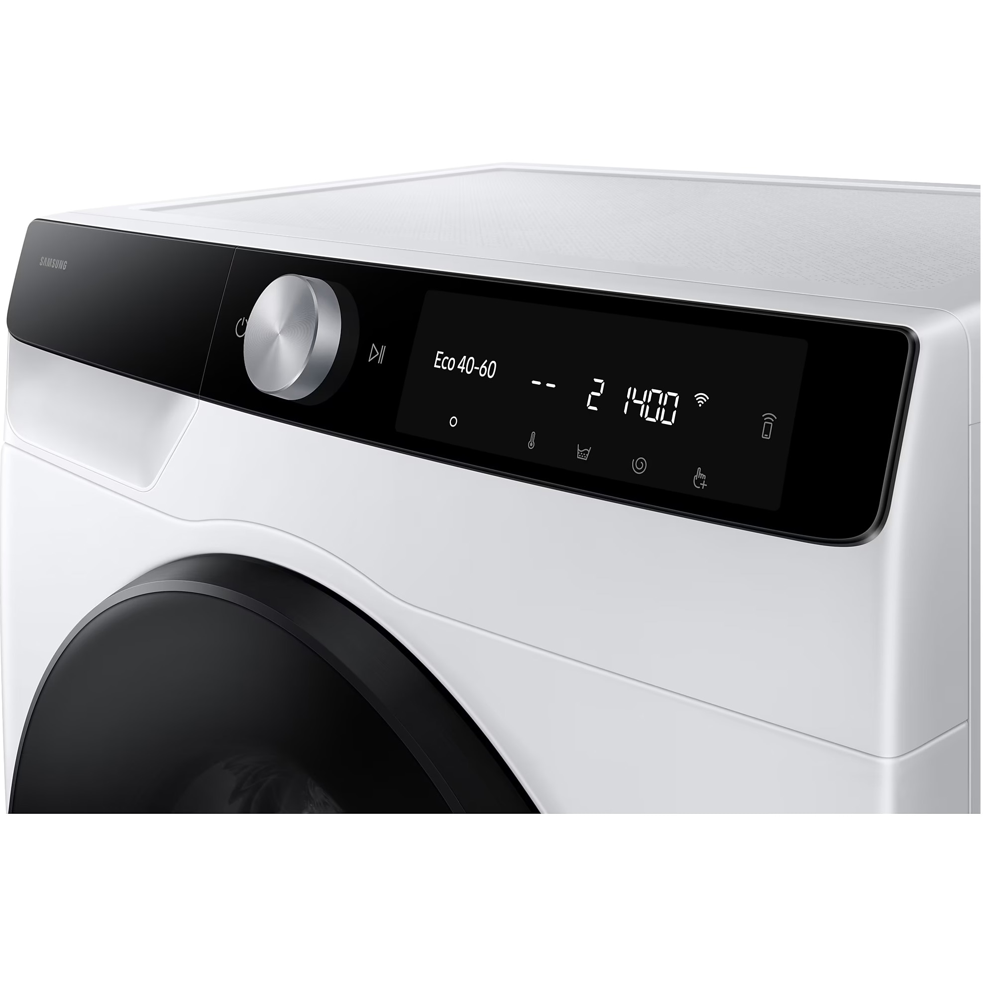 Masina de spalat rufe slim cu uscator Samsung WD90DG6G94BKU4, Spalare 9 kg, Uscare 5 kg, 1400 rpm, Clasa A, AI Control, AI Wash, Auto Dispense, Ai Ecobubble, Super Speed 39, Space Max, Smart Things WiFi, Digital Motor Inverter, Alb