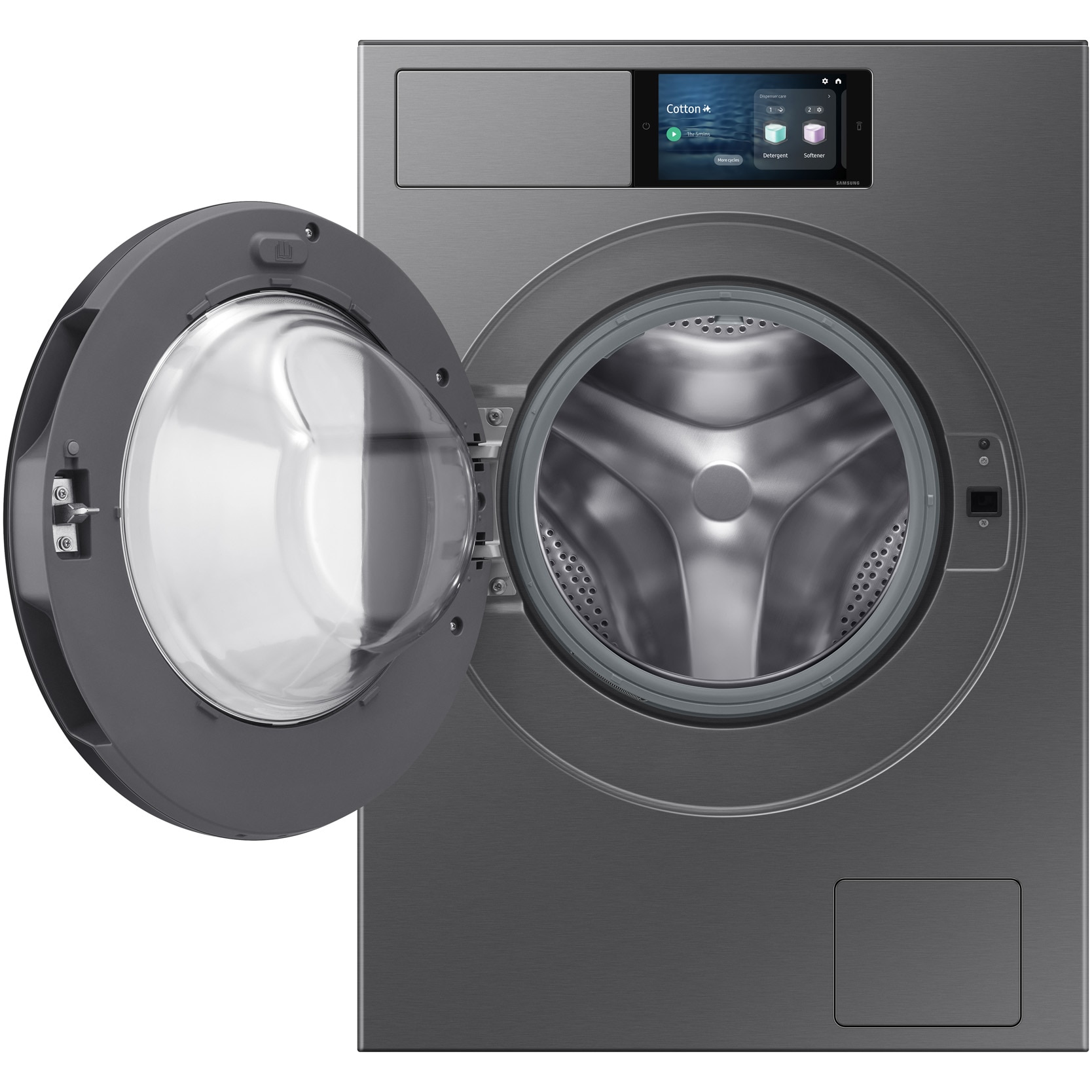 Masina de spalat rufe Samsung WF90F09C4SU4, 9 kg, 1400 rpm, Clasa A, AI Home 7" Display, AI Wash, Ai Ecobubble, Super Speed 39, Auto dispense, Smart Things, Digital Motor inverter