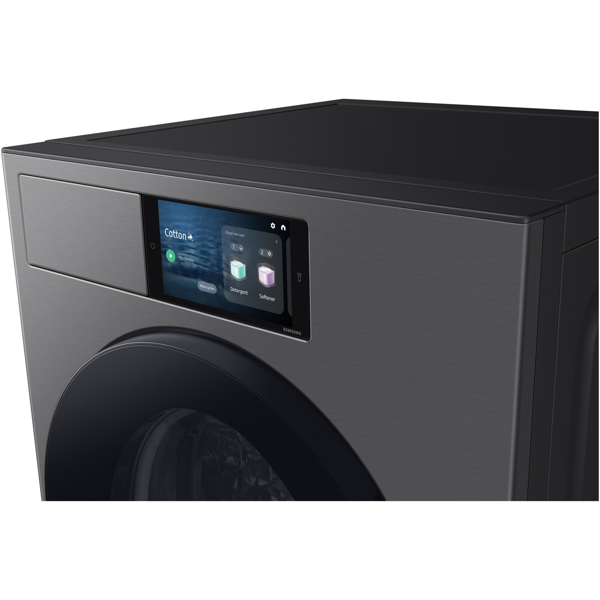 Masina de spalat rufe Samsung WF90F09C4SU4, 9 kg, 1400 rpm, Clasa A, AI Home 7" Display, AI Wash, Ai Ecobubble, Super Speed 39, Auto dispense, Smart Things, Digital Motor inverter