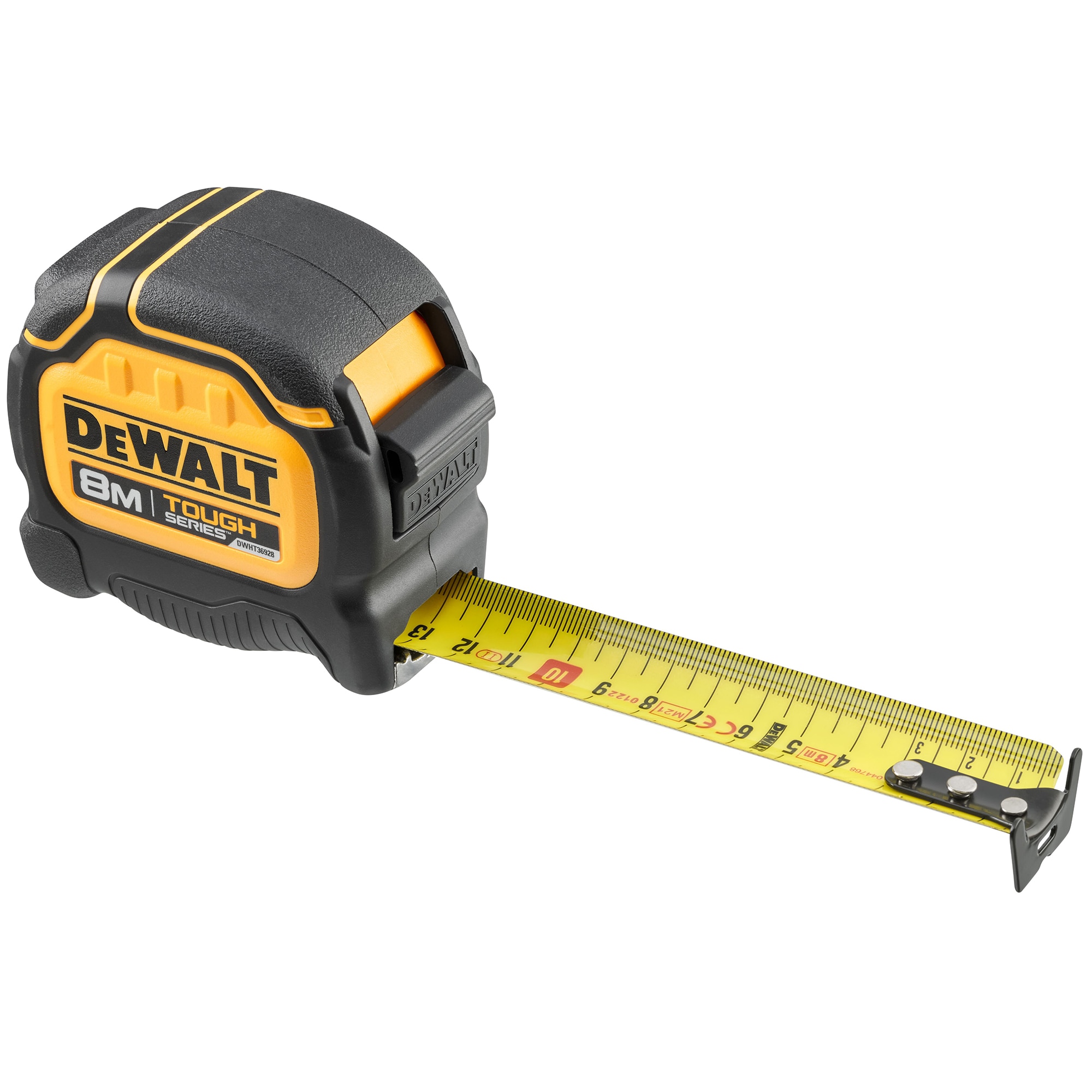 Ruleta DeWALT Tough Tape 8 m DWHT36928-0, 32 mm latime banda