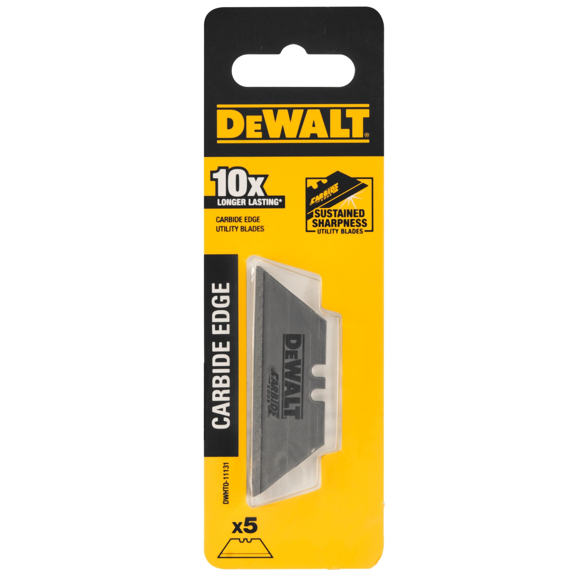 Set 5 lame utilitare cutter DeWALT DWHT0-11131, Carbide, margine taiere laser, durabilitate extinsa, corp otel flexibil