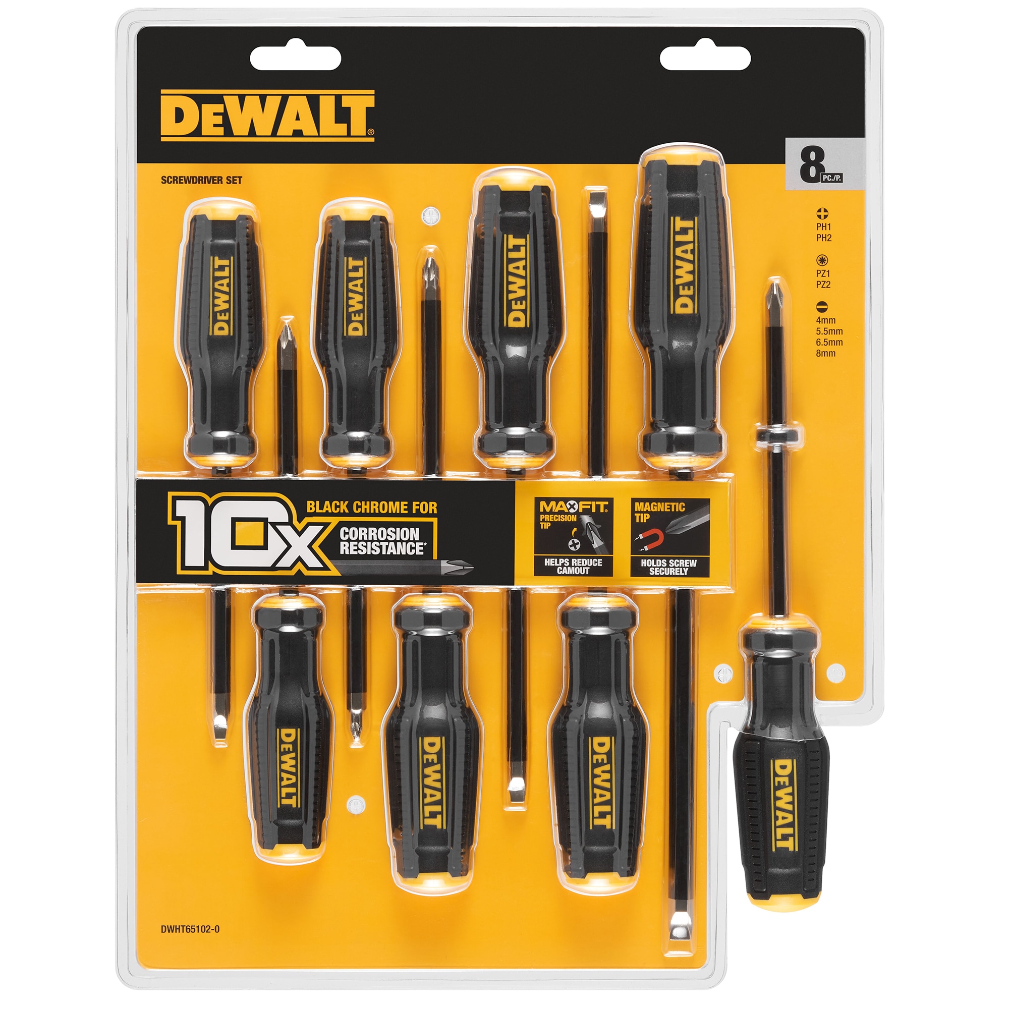 Set surubelnite 8 piese DeWALT DWHT65102-0 TOUGHSERIES, rezistenta