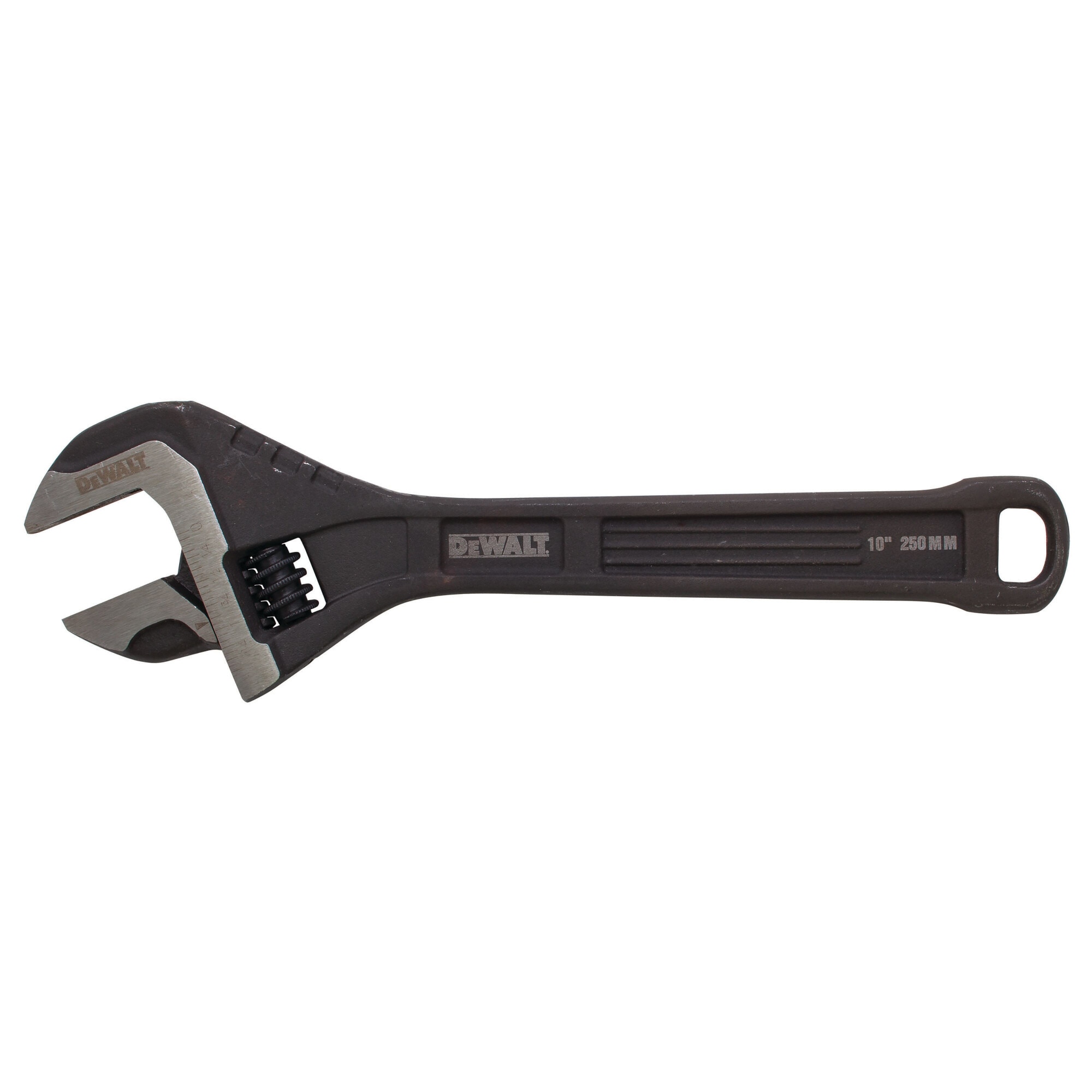 Cheie reglabila 10 inch din otel integral DeWALT DWHT80268-0, falci de precizie pentru ajustari exacte, capacitate extra-lata pentru o gama variata de suruburi, maner solid din ote