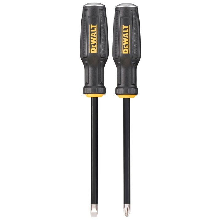 DeWALT DWHT65100-0 mágneses hegyű csavarhúzó készlet, 2 db, MAXFIT hegy a tökéletes fogásért és a kiterjesztett érintkezőfelületért, nagy teljesítményű acélpenge, korrózióvédelem, kényelmes markolat, fém vég kalapácsoláshoz
