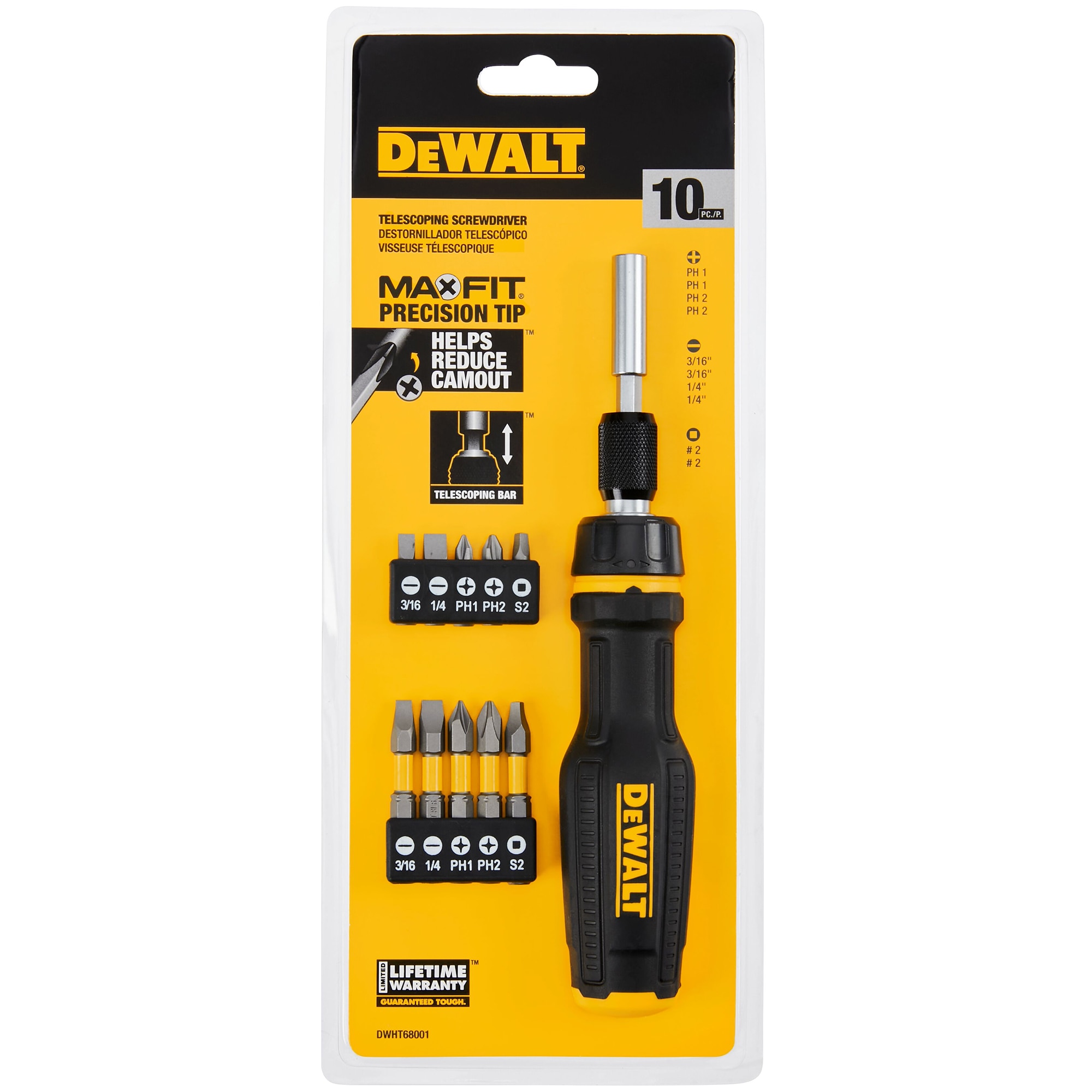 Surubelnita multifunctionala telescopica 10-in-1 DeWALT DWHT68001