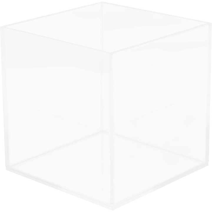 Mini acvariu pentru pesti, Acril, 10x10x10cm, Transparent