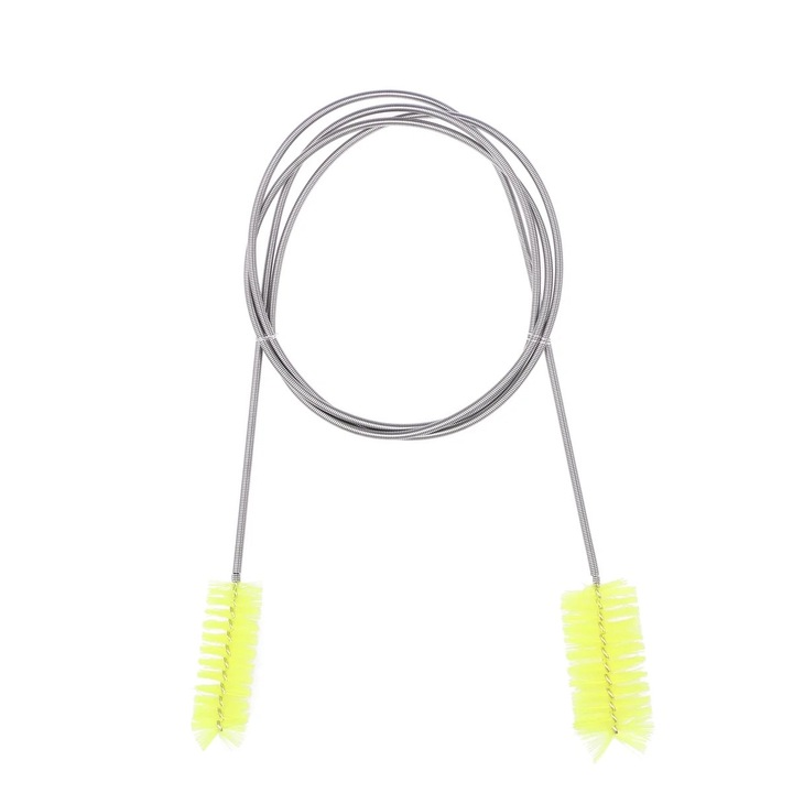Perie de curatare pentru furtunuri, galbena, 155x3x3cm, set cu doua perii