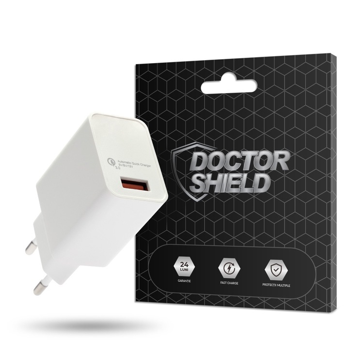 Incarcator Retea Dr.Shield, USB, Fast Charge