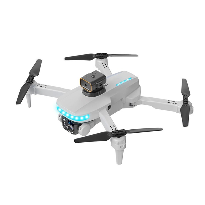 FPV drón 4K kamerával, összecsukható kialakítás, fekete, 15 perc repülési idő, komplett szett