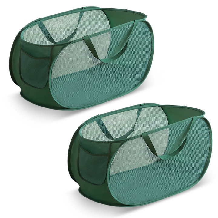 Комплект кошници за пране Enforose, сгъваем дизайн, издръжлив материал, 2 броя, многоцветен