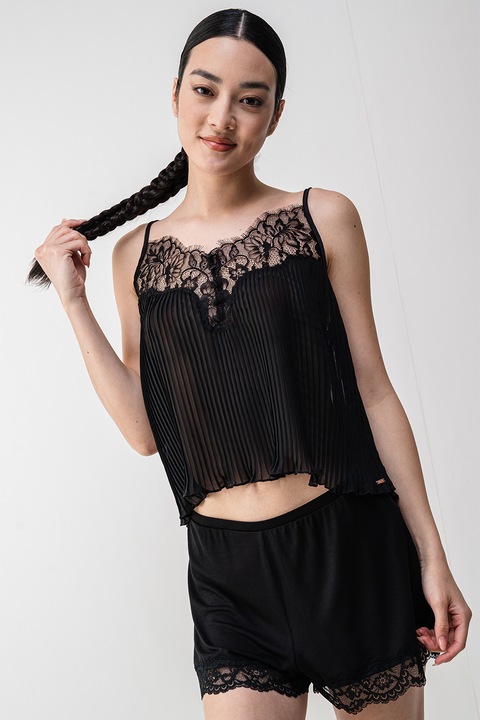 Hunkemoller, Горна пижама с дантела, Черен