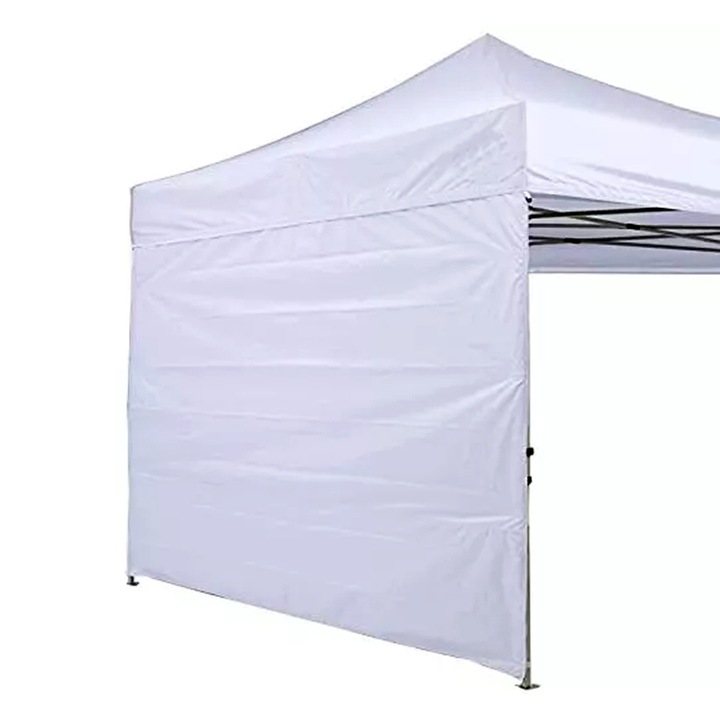 Perete Lateral Cort Evenimente 12 m, OPTIM SOLUTION, Impermeabila, Protectie UV, Ploaie, Canopy Tent Sidewall, pentru Gradina, Exterior, Invelis din Material Textil Oxfort 600D, Fixare Rapida si Usoara, Outdoor Activities, Cauciucat, XTO, Alb