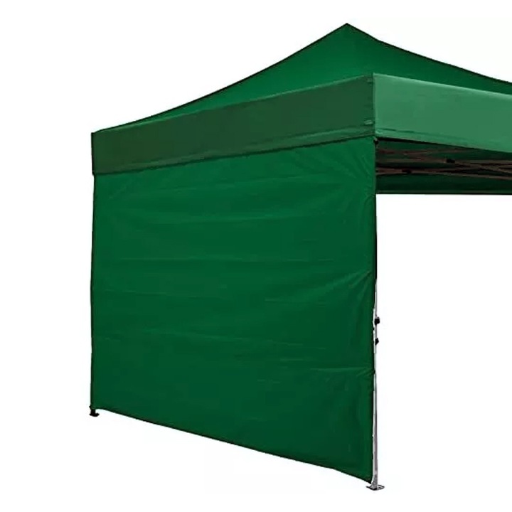 Perete Lateral Cort Evenimente 12 m, OPTIM SOLUTION, Impermeabila, Protectie UV, Ploaie, Canopy Tent Sidewall, pentru Gradina, Exterior, Invelis din Material Textil Oxfort 600D, Fixare Rapida si Usoara, Outdoor Activities, Cauciucat, XTO, Verde