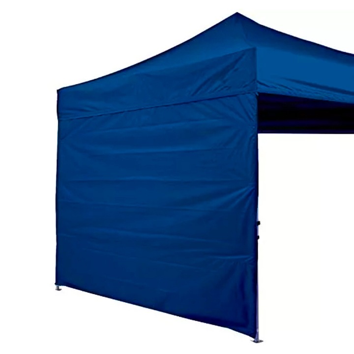Perete Lateral Cort Evenimente 12 m, OPTIM SOLUTION, Impermeabila, Protectie UV, Ploaie, Canopy Tent Sidewall, pentru Gradina, Exterior, Invelis din Material Textil Oxfort 600D, Fixare Rapida si Usoara, Outdoor Activities, Cauciucat, XTO, Albastru