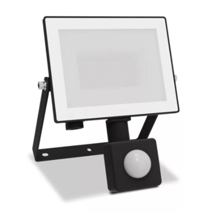 Proiector LED pentru exterior Philips Lois, cu senzor de miscare/lumina, 20W, 2050 lm, temperatura lumina calda (3000K), IP44, Aluminiu, Negru, Clasa energetica F