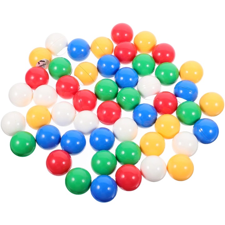 Set 50 bile numerotate pentru loterie, multicolor, 2.20x2.20x2.20cm