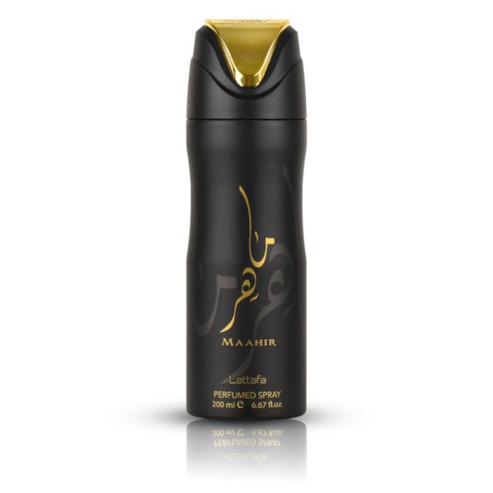 Deodorant parfumat Lattafa Maahir Black Edition, barbati, 200 ml